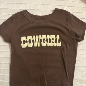 Brandy Melville Brown Cowgirl Tee